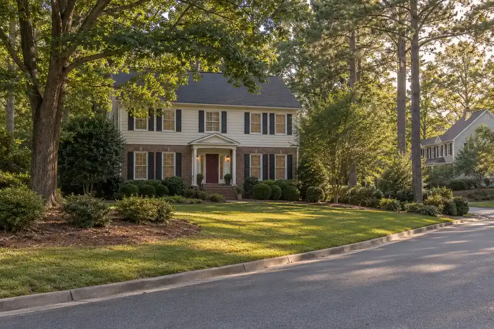 Illustration of a typical residential street in the Dunwoody, GA area